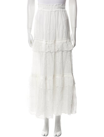 Farm Rio Lace Pattern Long Skirt