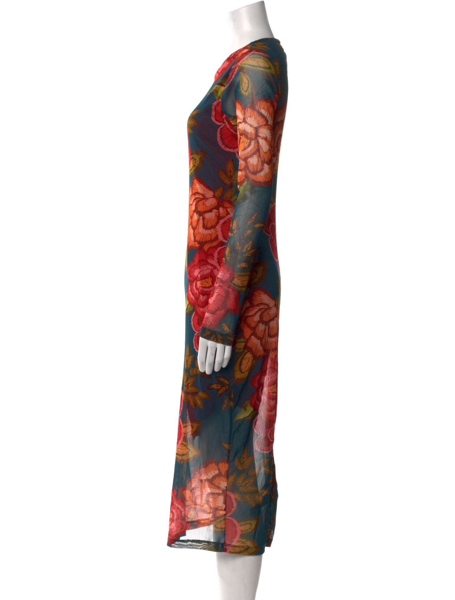 Farm Rio for Anthropologie Floral Print Midi Length Dress