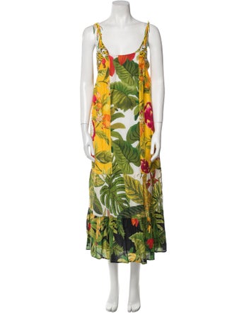 Farm Rio Floral Print Long Dress