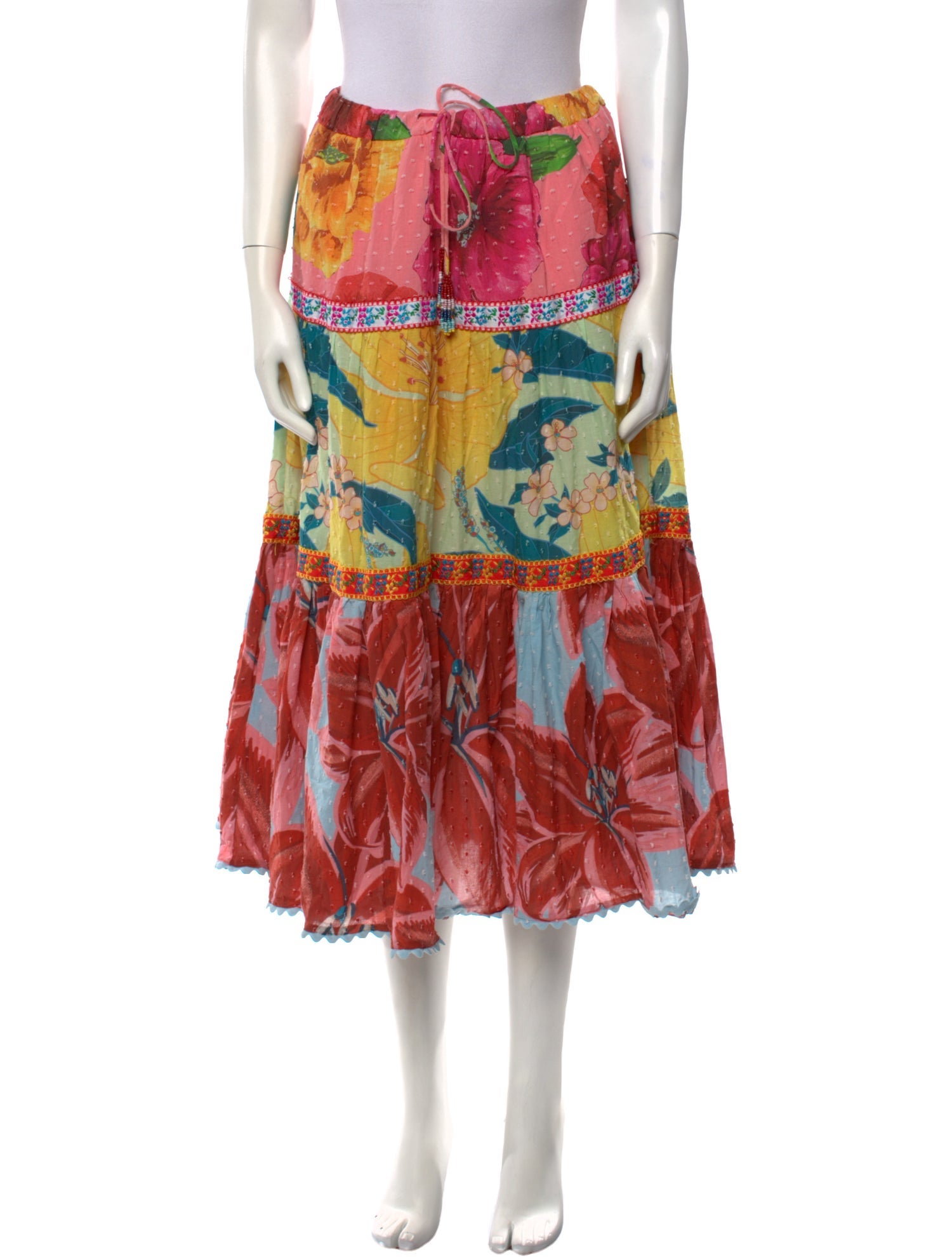 Farm Rio Printed Midi Length Skirt