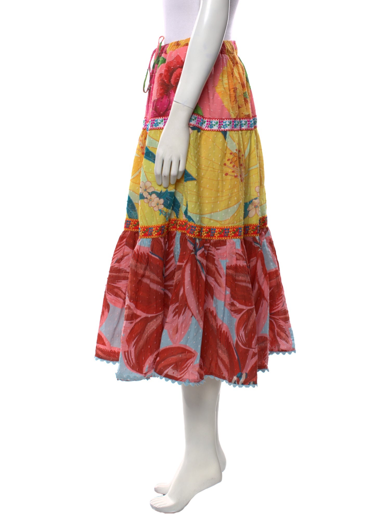 Farm Rio Printed Midi Length Skirt