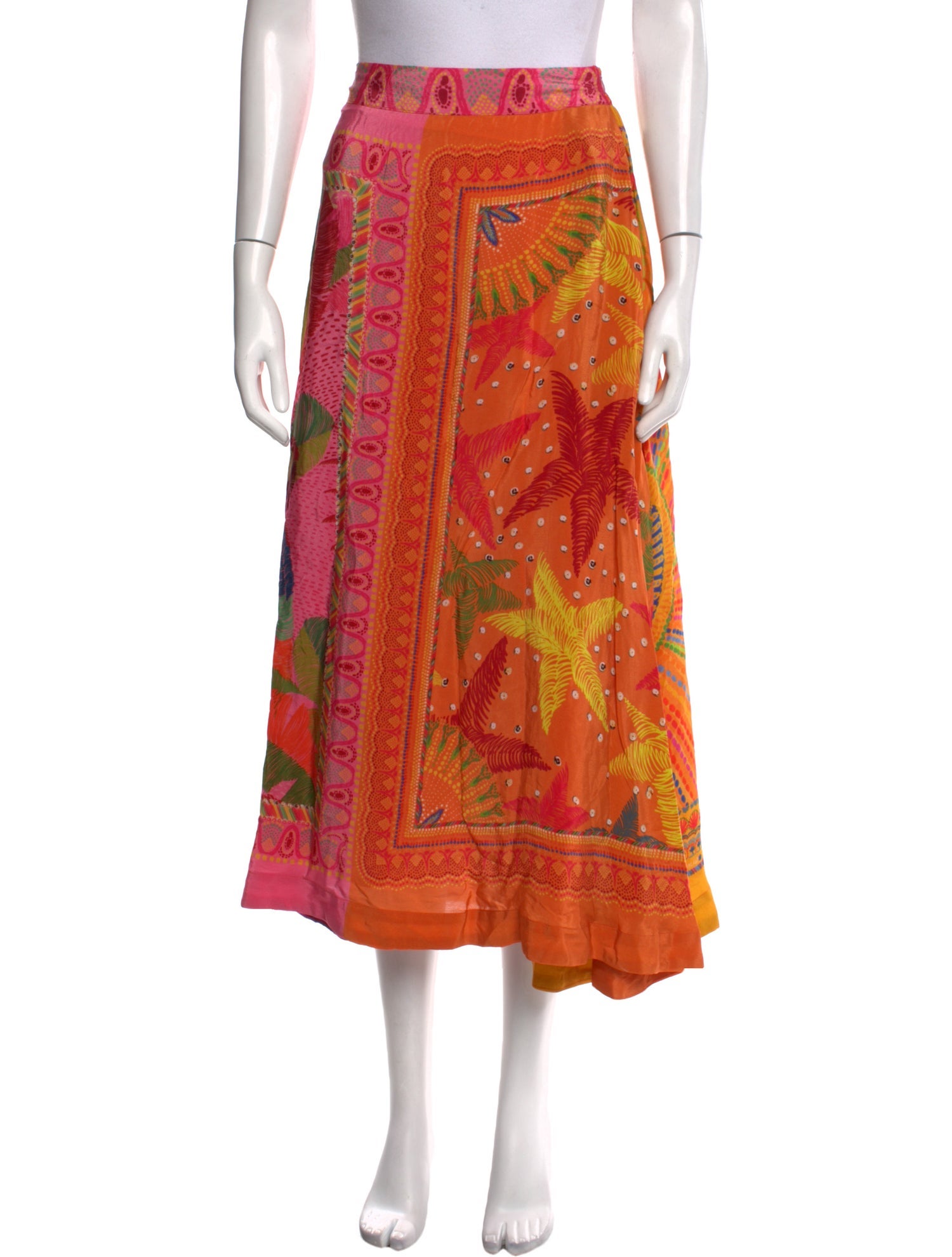 Farm Rio Printed Midi Length Skirt