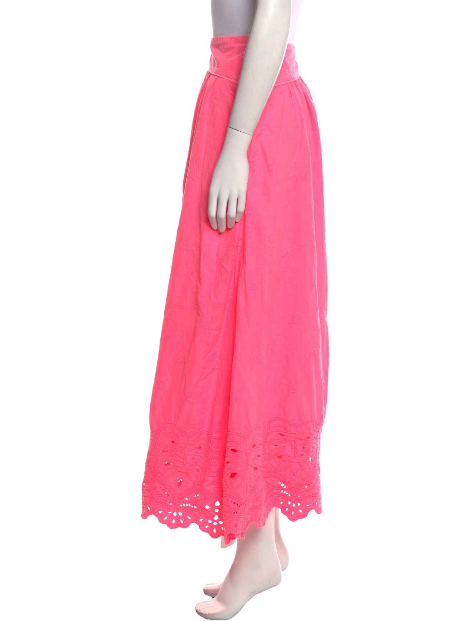 Farm Rio Embroidered Accent Midi Length Skirt