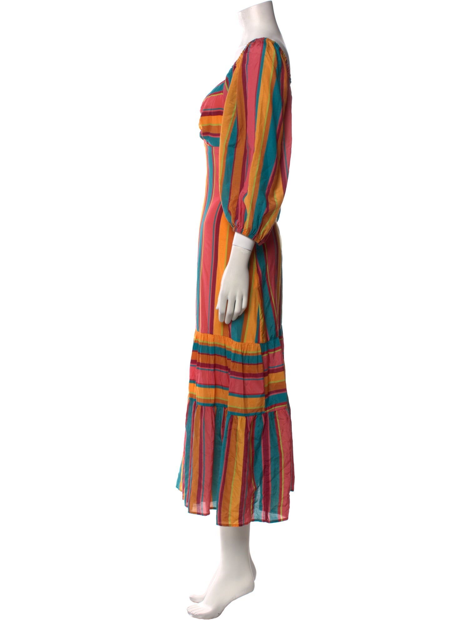 Farm Rio Striped Long Dress