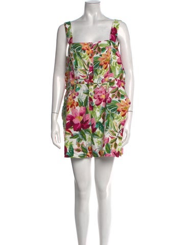 Farm Rio Jumpsuits and Rompers Linen Floral Print Romper XL