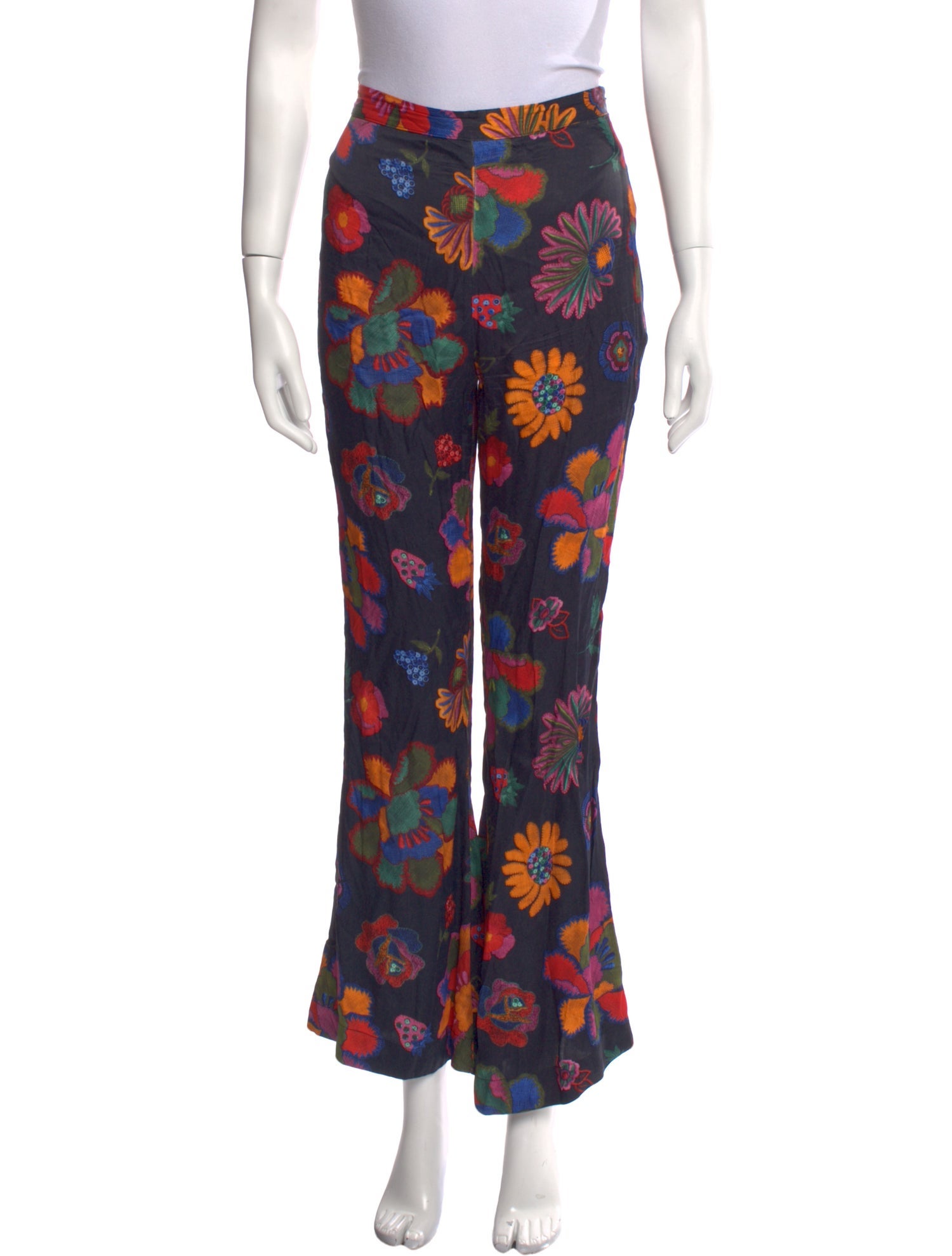 Farm Rio Floral Print Wide Leg Pants
