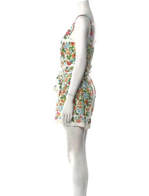 Farm Rio Floral Print Square Neckline Romper