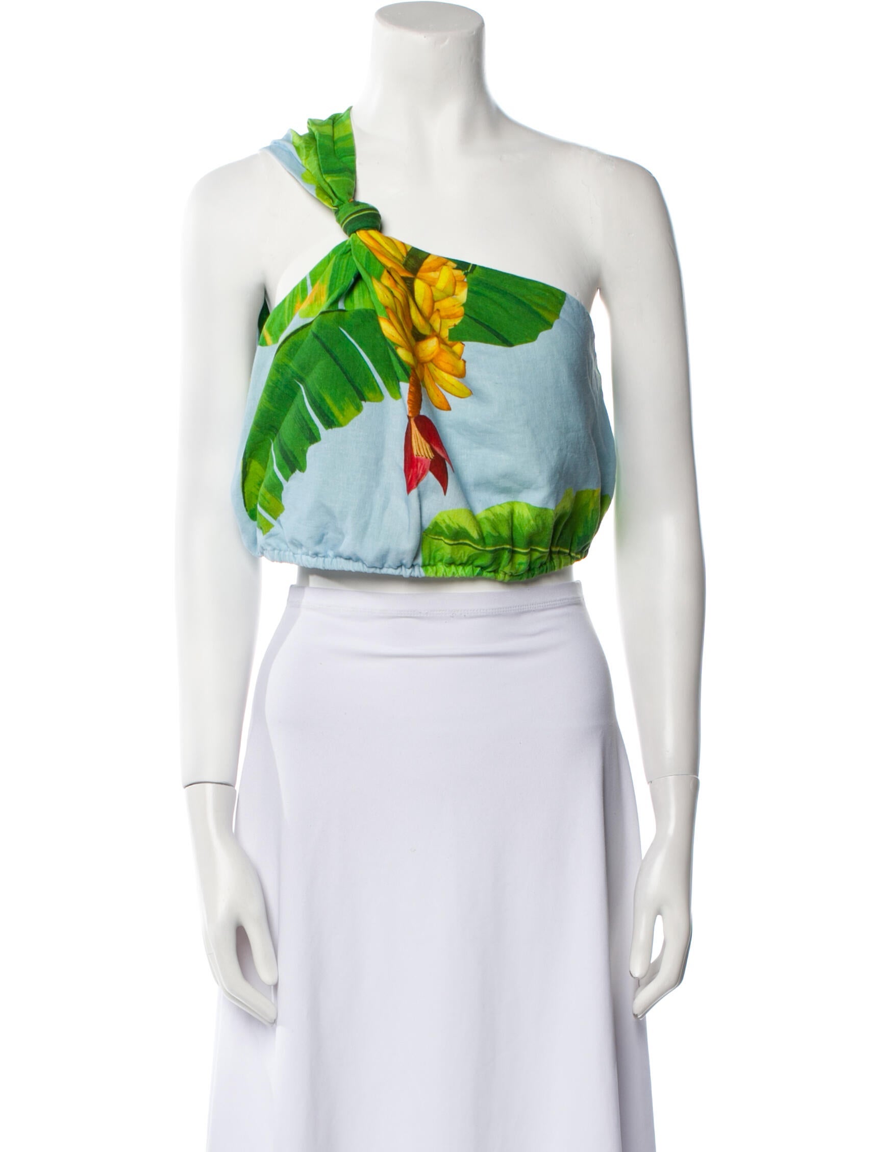 Farm Rio Linen Printed Crop Top