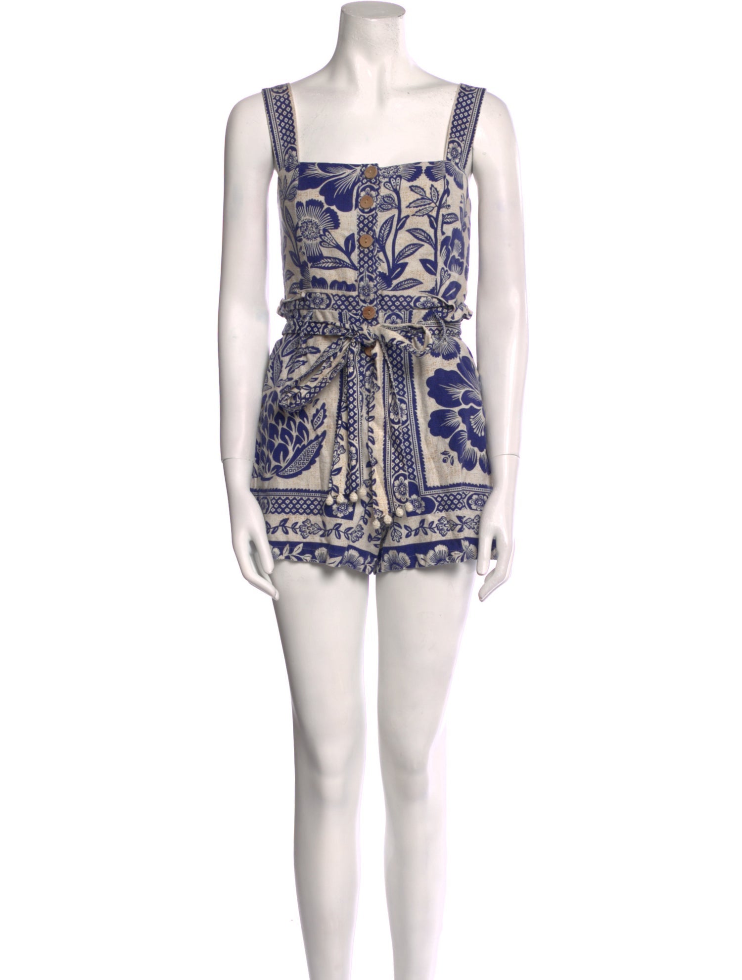 Farm Rio Linen Printed Romper