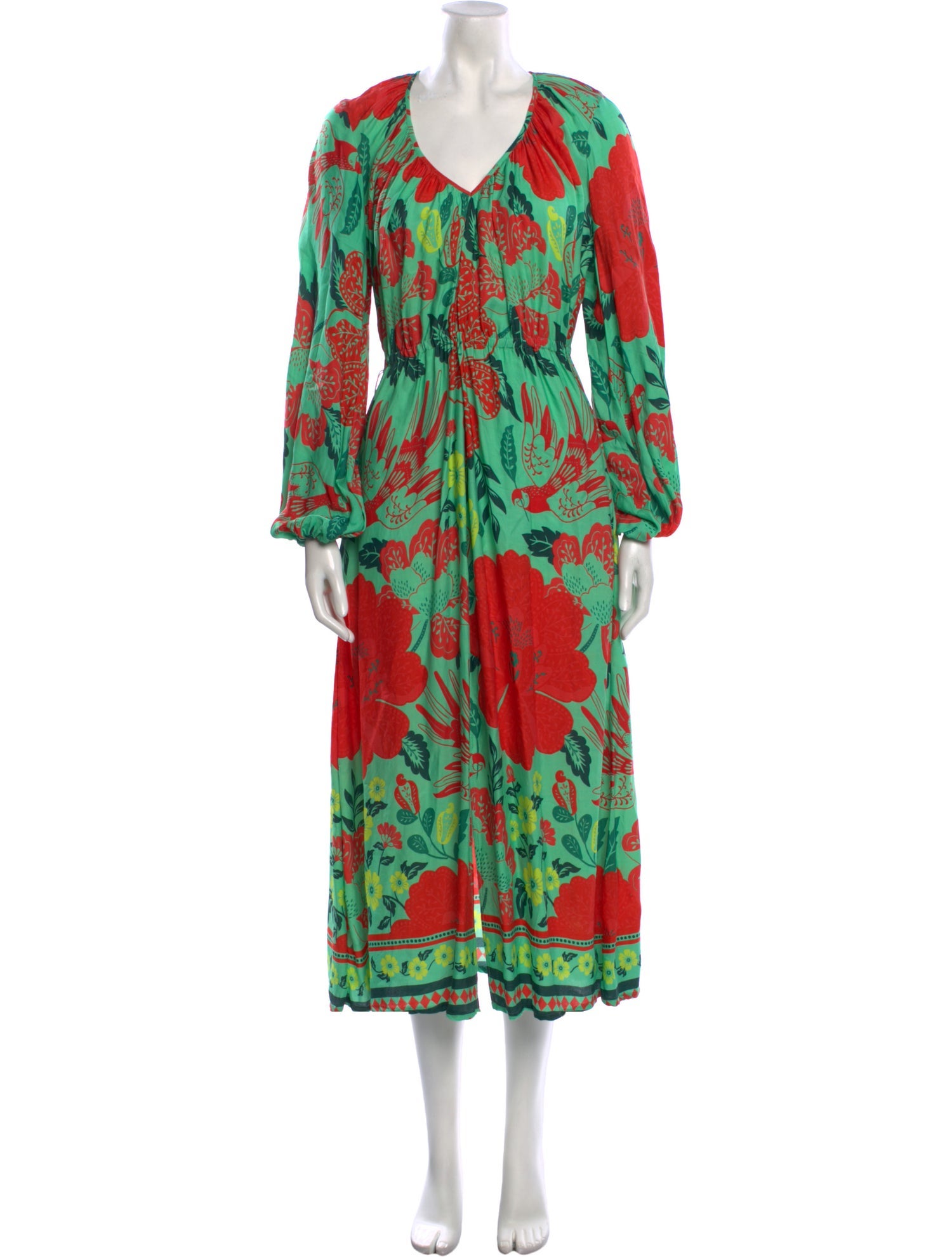 Farm Rio Floral Print Long Dress