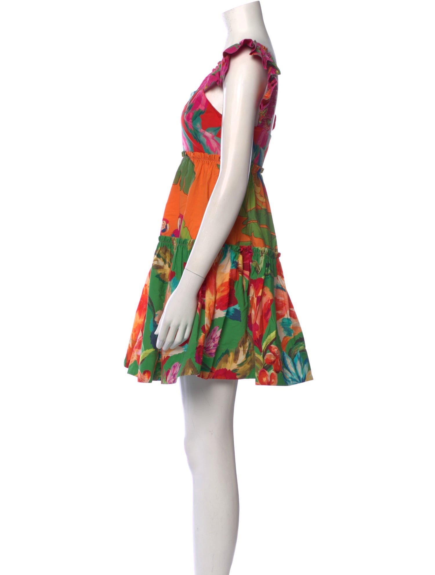 Farm Rio Floral Print Mini Dress