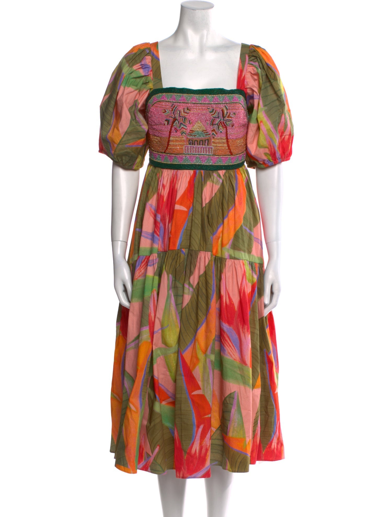 Farm Rio Printed Midi Length Dress