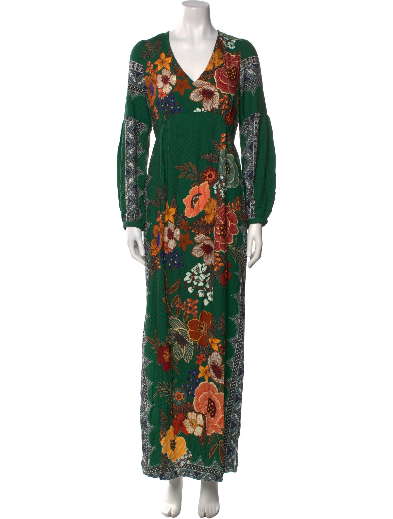 Farm Rio Floral Print Long Dress