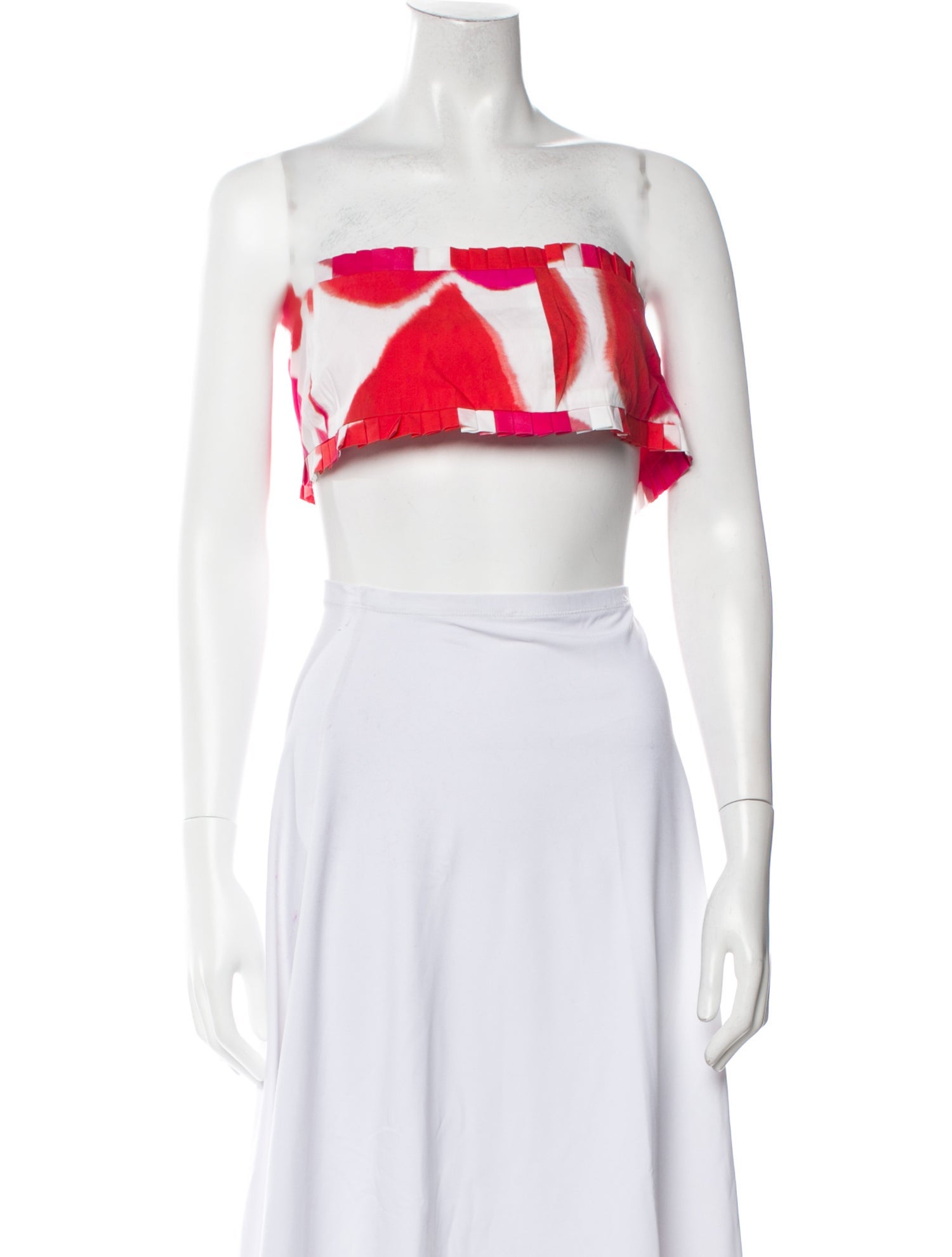 Farm Rio Printed Strapless Crop Top w/ Tags