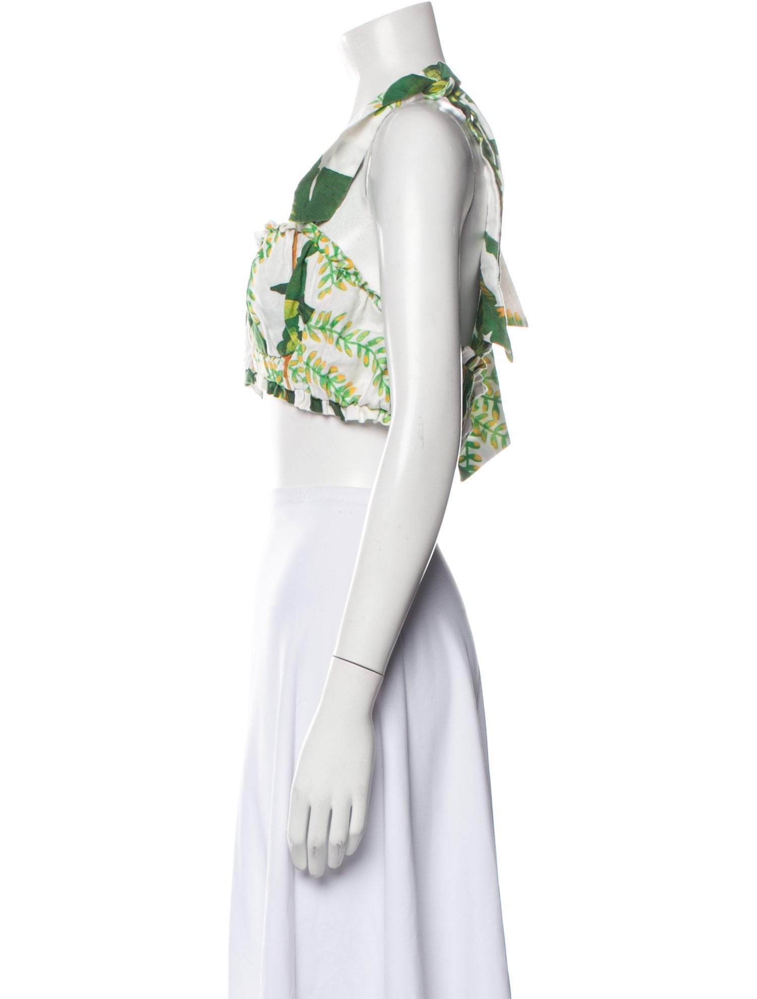 Farm Rio Linen Printed Crop Top