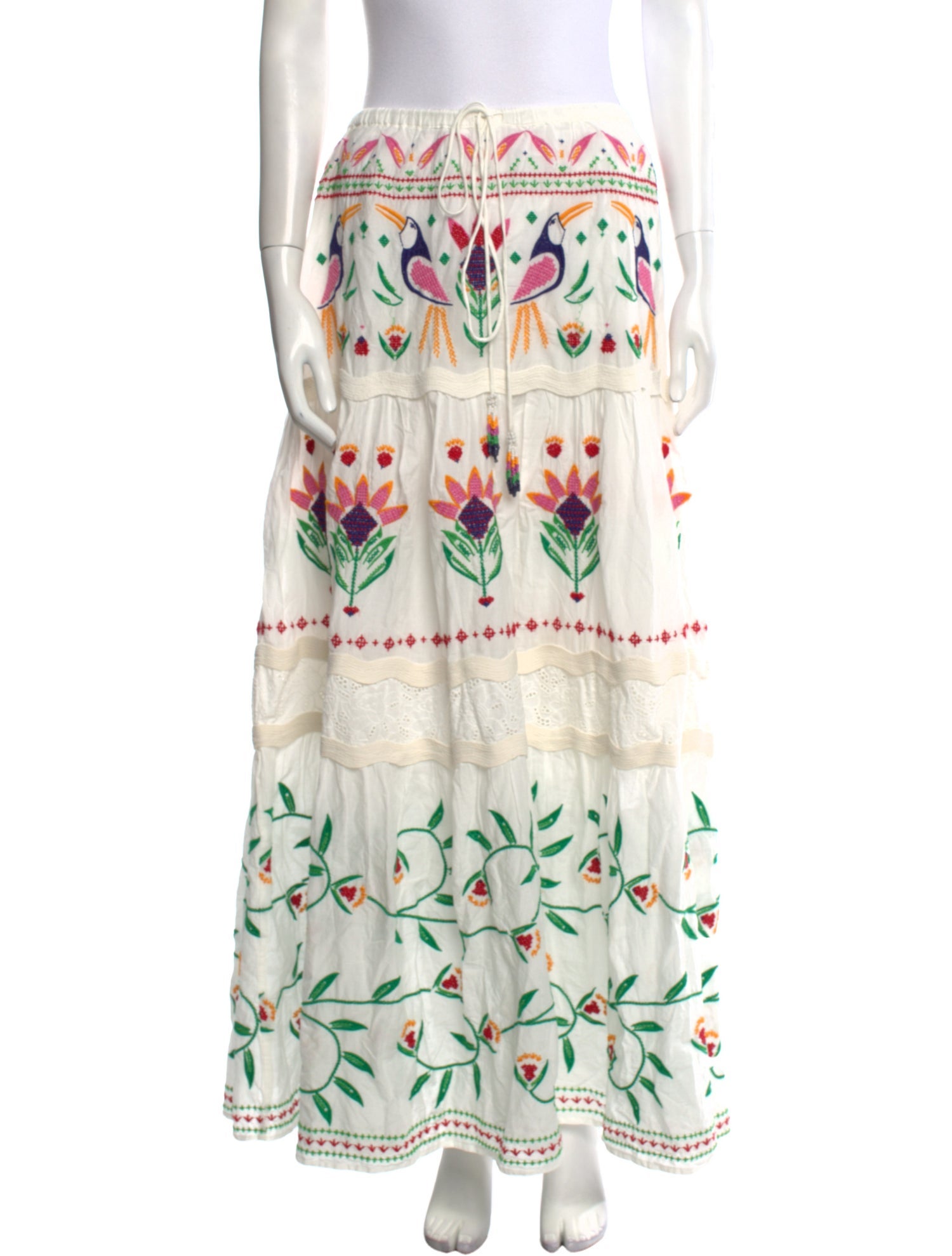 Farm Rio Floral Print Long Skirt