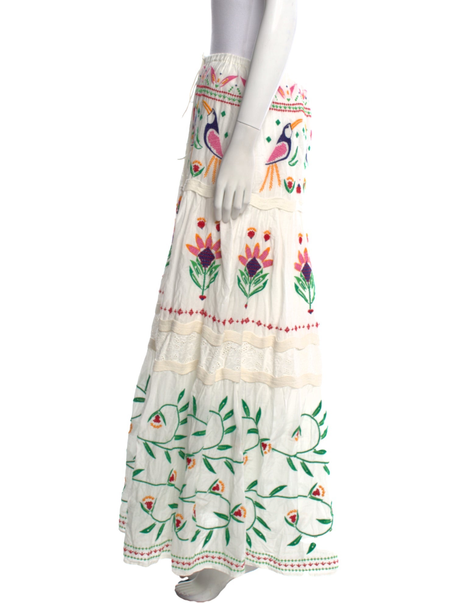 Farm Rio Floral Print Long Skirt