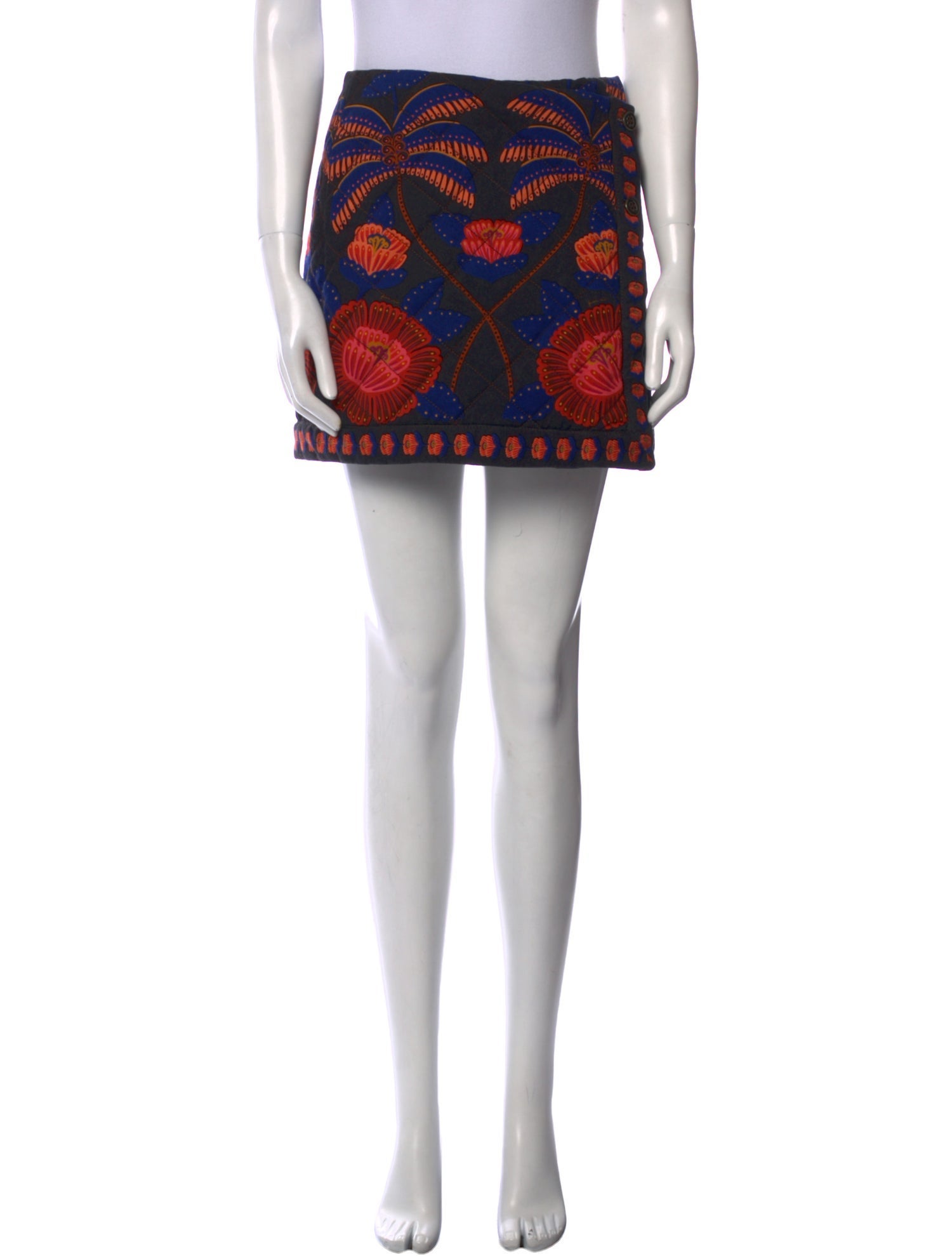 Casablanca Printed Mini Skirt - White Skirts, Clothing
