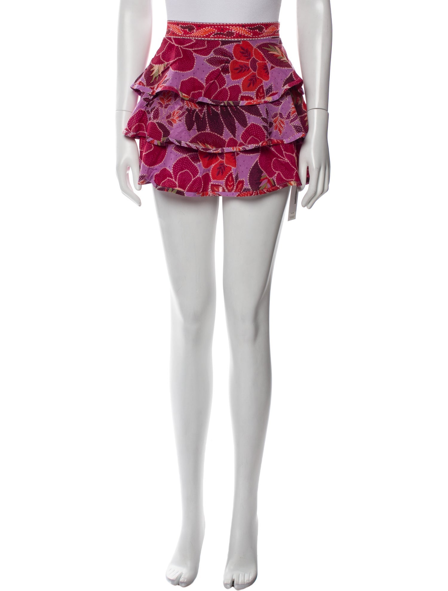 Farm Rio Floral Print Mini Skirt