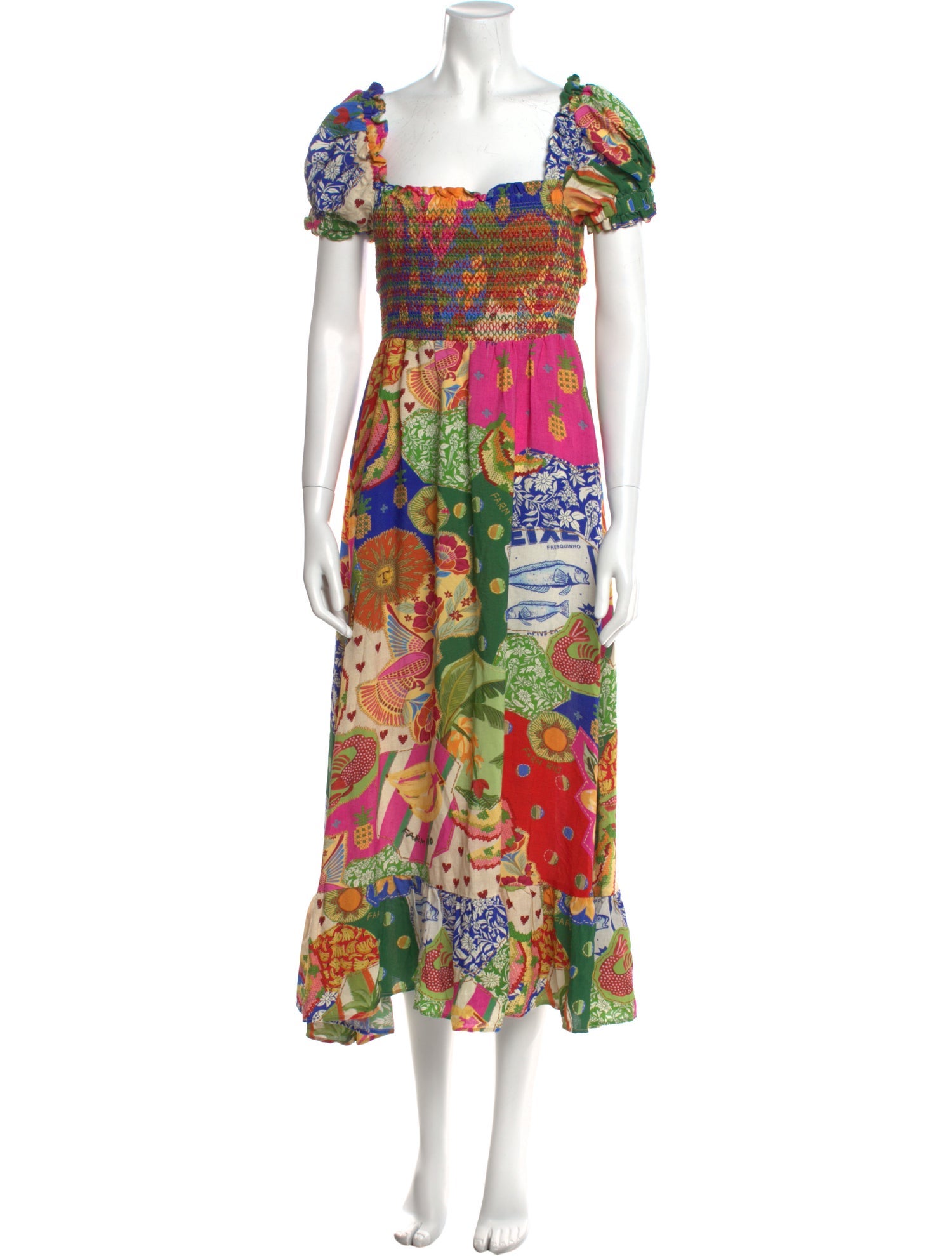 Farm Rio Floral Print Long Dress