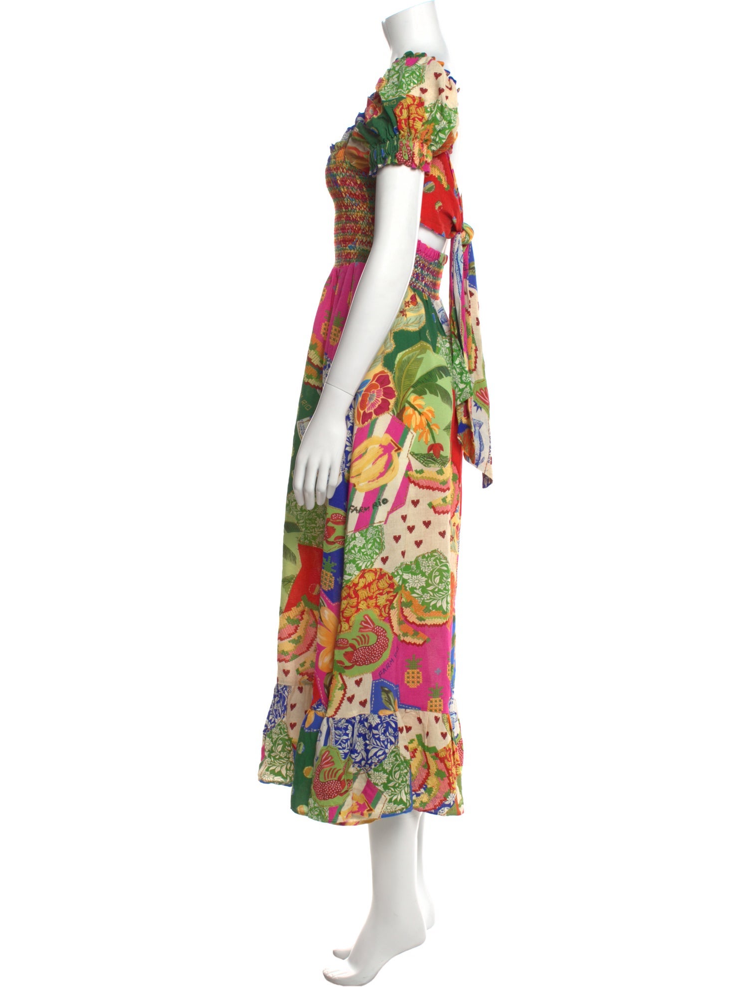 Farm Rio Floral Print Long Dress