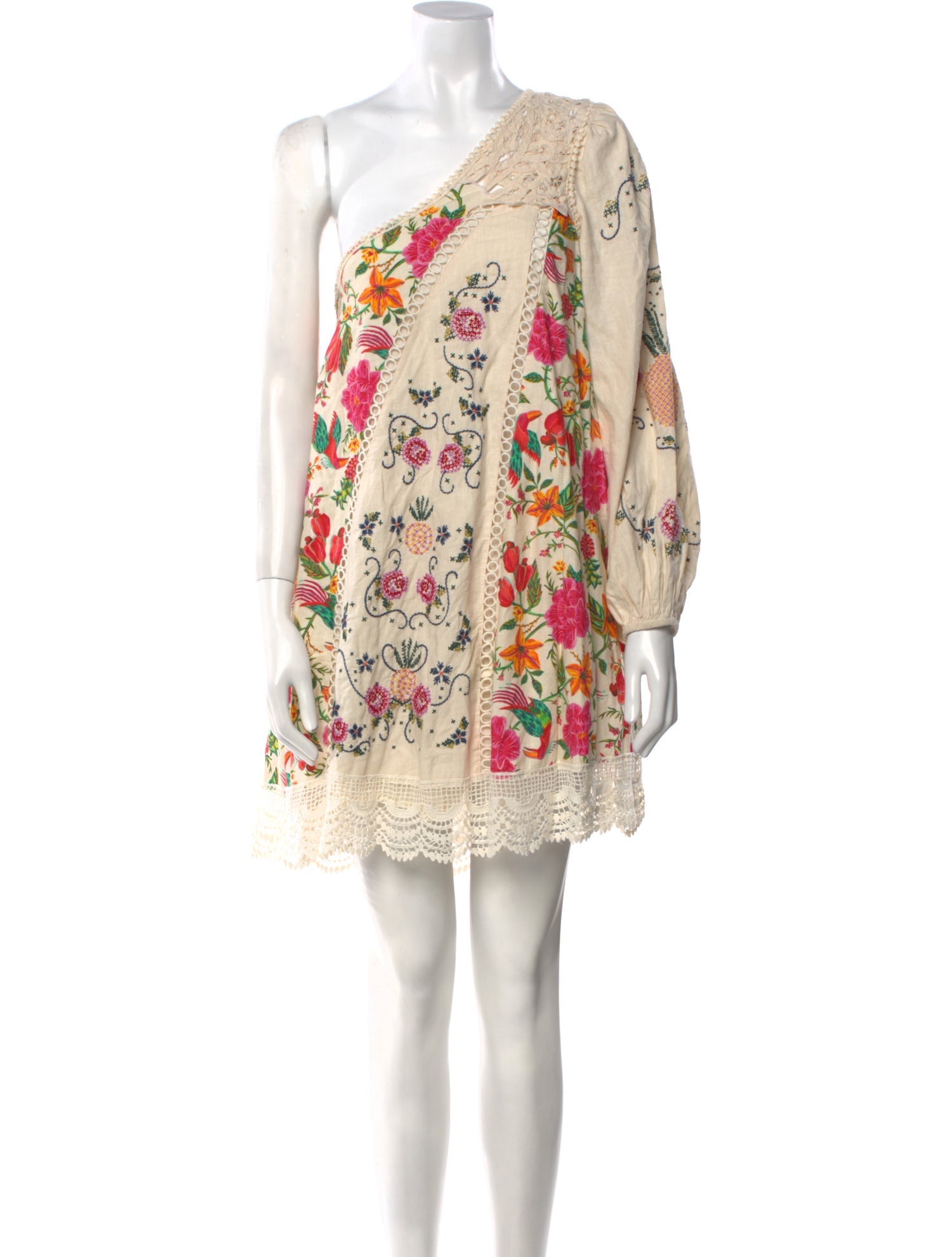 Farm Rio Floral Print Mini Dress