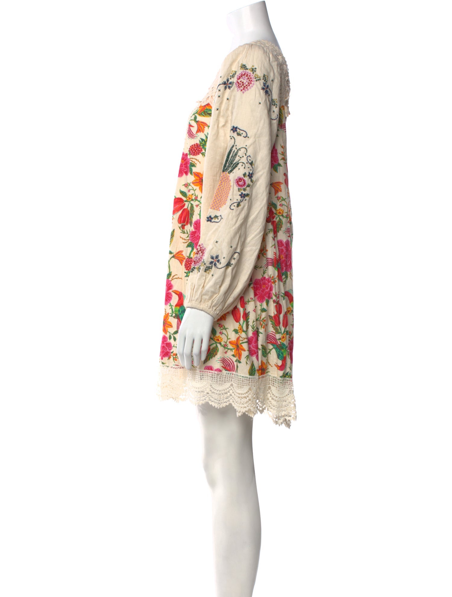 Farm Rio Floral Print Mini Dress