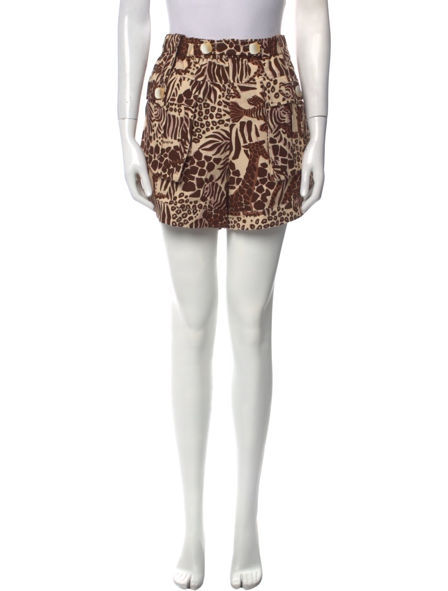 Farm Rio Animal Print Mini Shorts