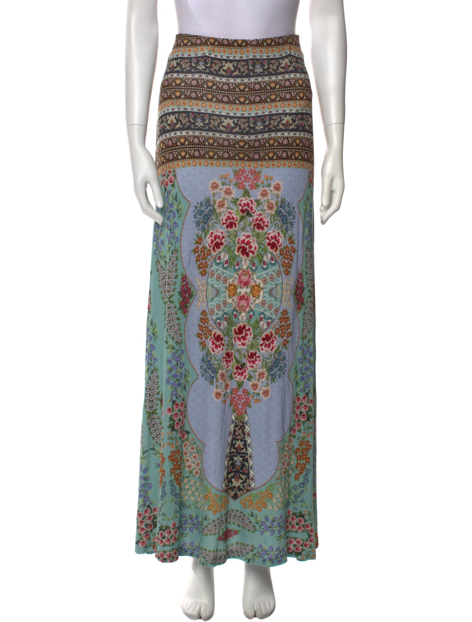 Farm Rio Floral Print Long Skirt