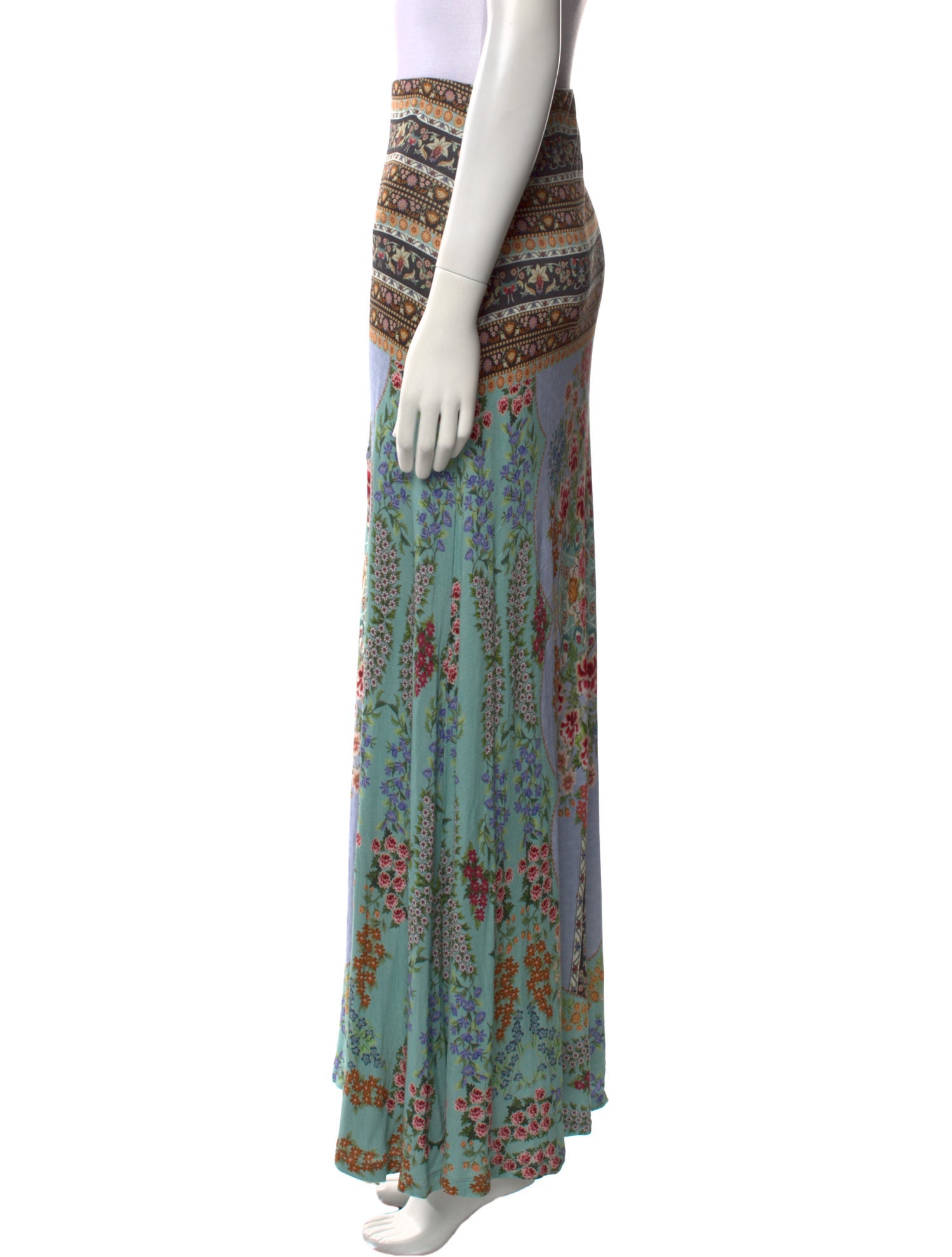Farm Rio Floral Print Long Skirt