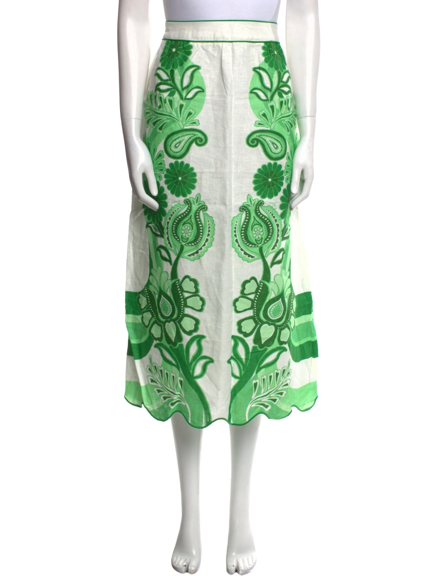 Farm Rio Linen Midi Length Skirt w/ Tags