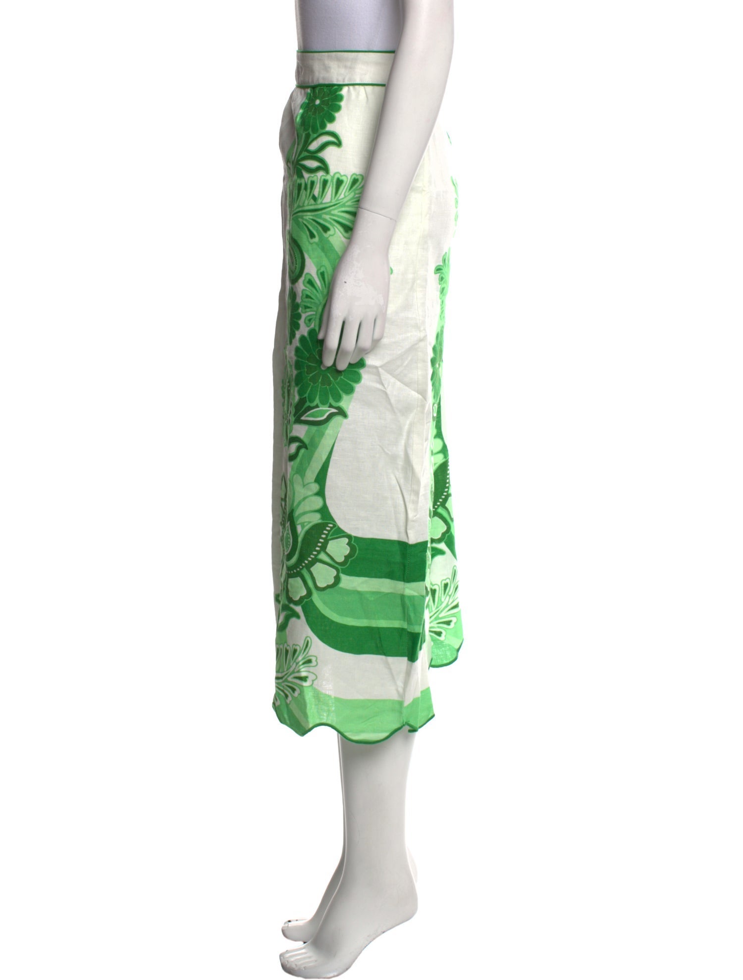 Farm Rio Linen Midi Length Skirt w/ Tags