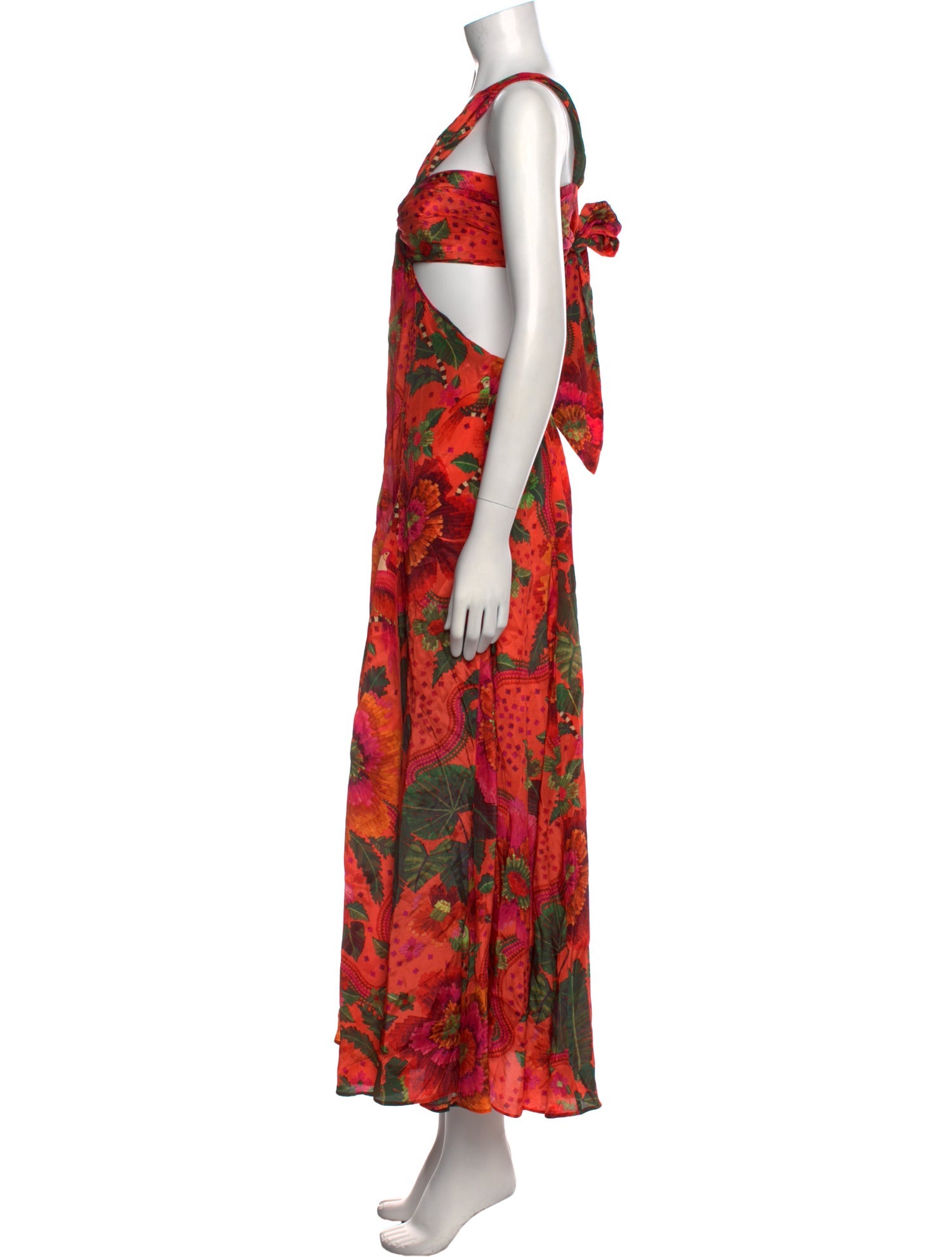Farm Rio Floral Print Midi Length Dress