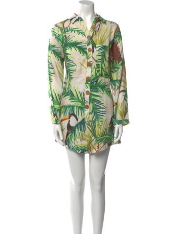 Farm Rio Jumpsuits and Rompers Linen Printed Romper S