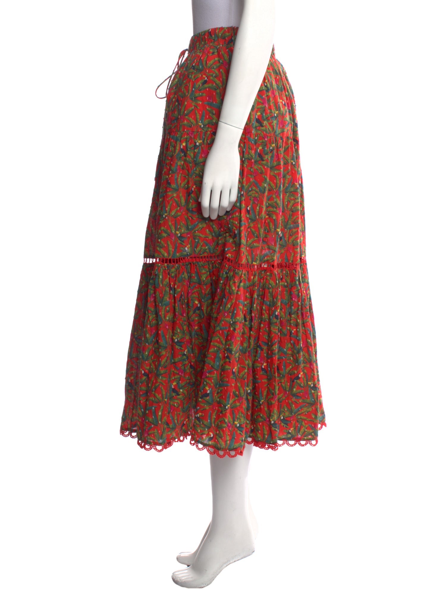 Farm Rio Printed Midi Length Skirt