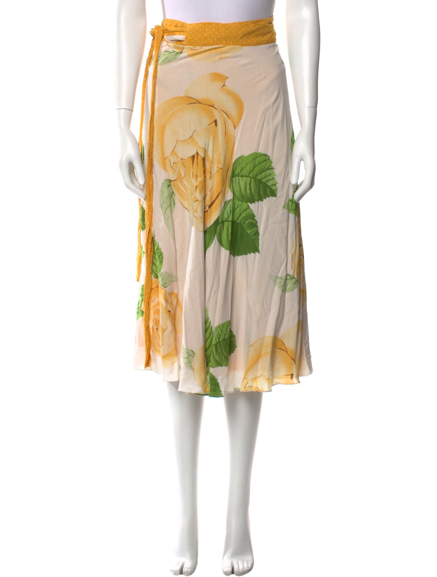 Farm Rio Floral Print Midi Length Skirt