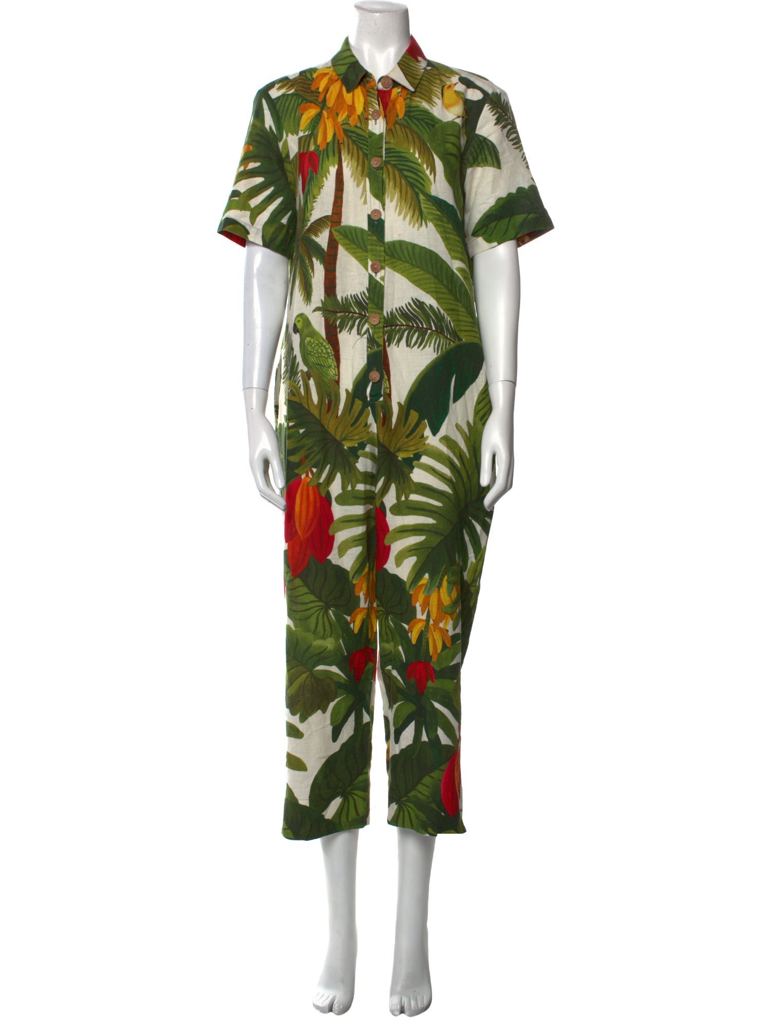 Farm Rio Linen Printed Jumpsuit
