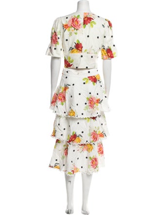 Farm Rio Linen Patterned Skirt Set