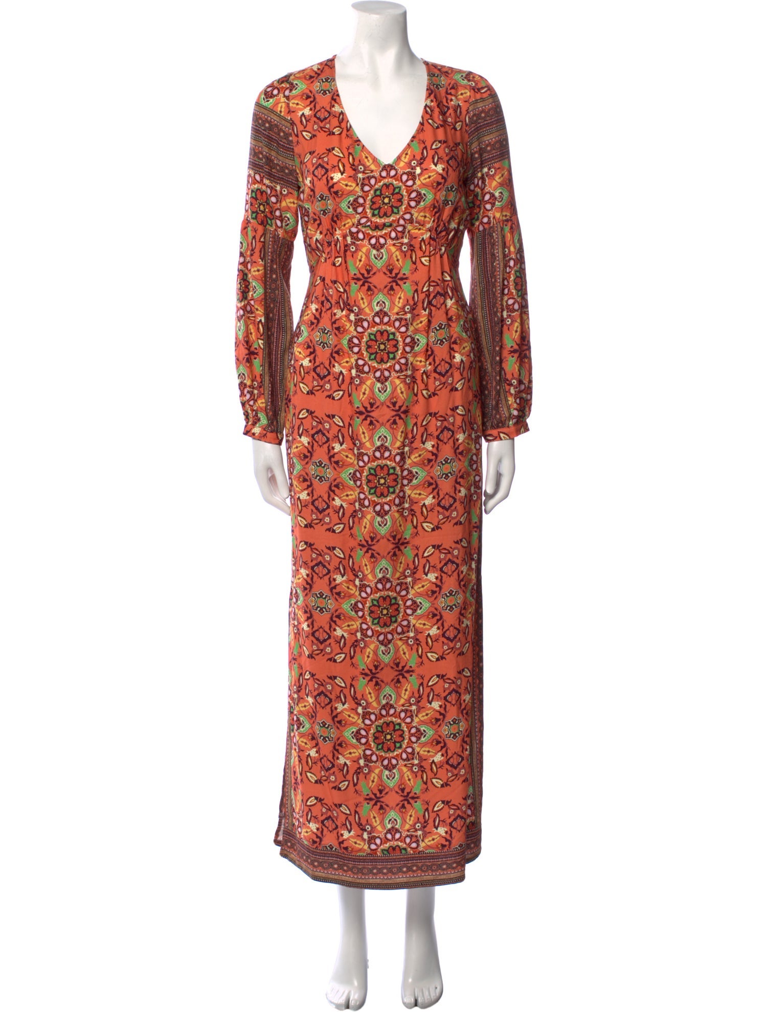 Farm Rio Paisley Print Long Dress