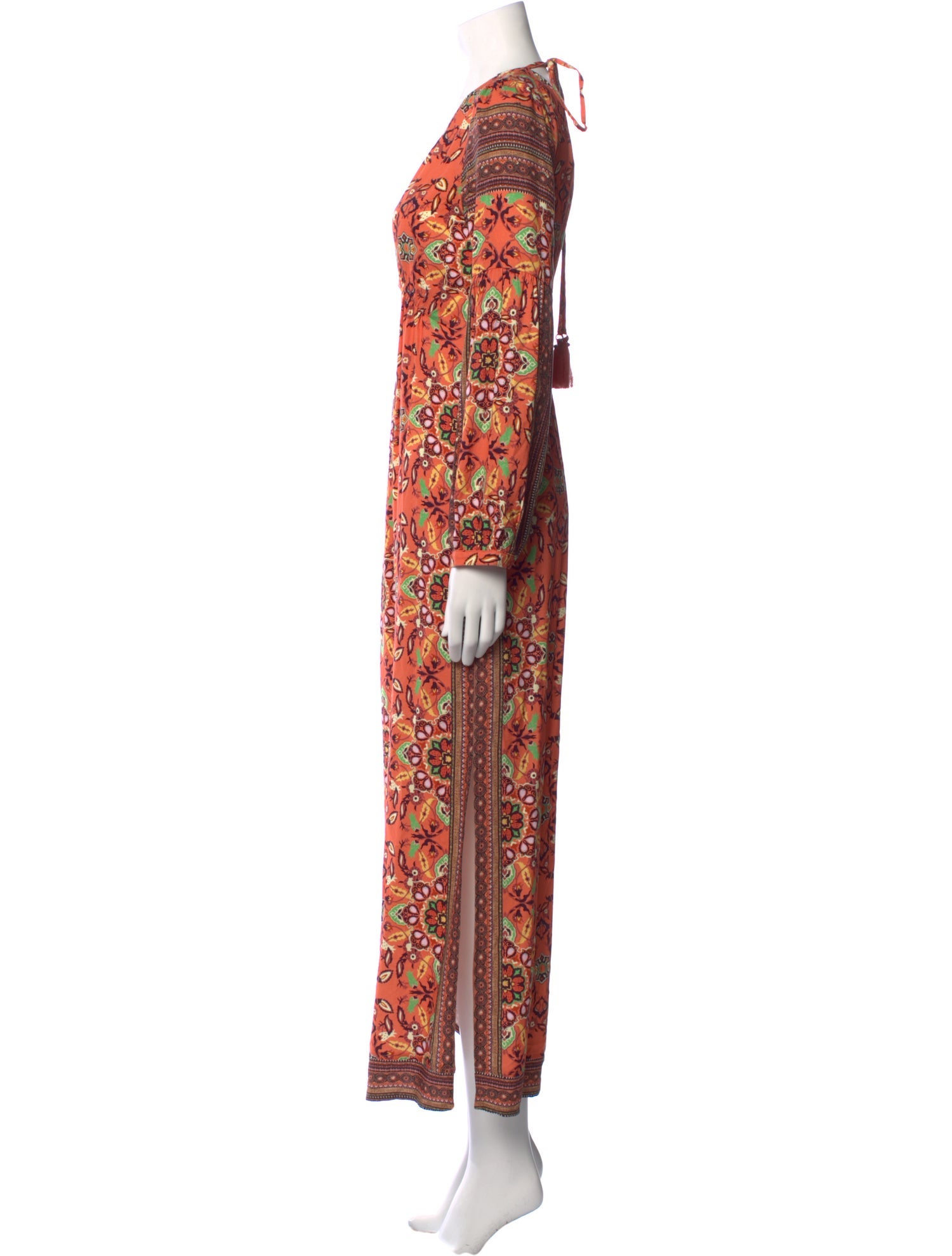 Farm Rio Paisley Print Long Dress