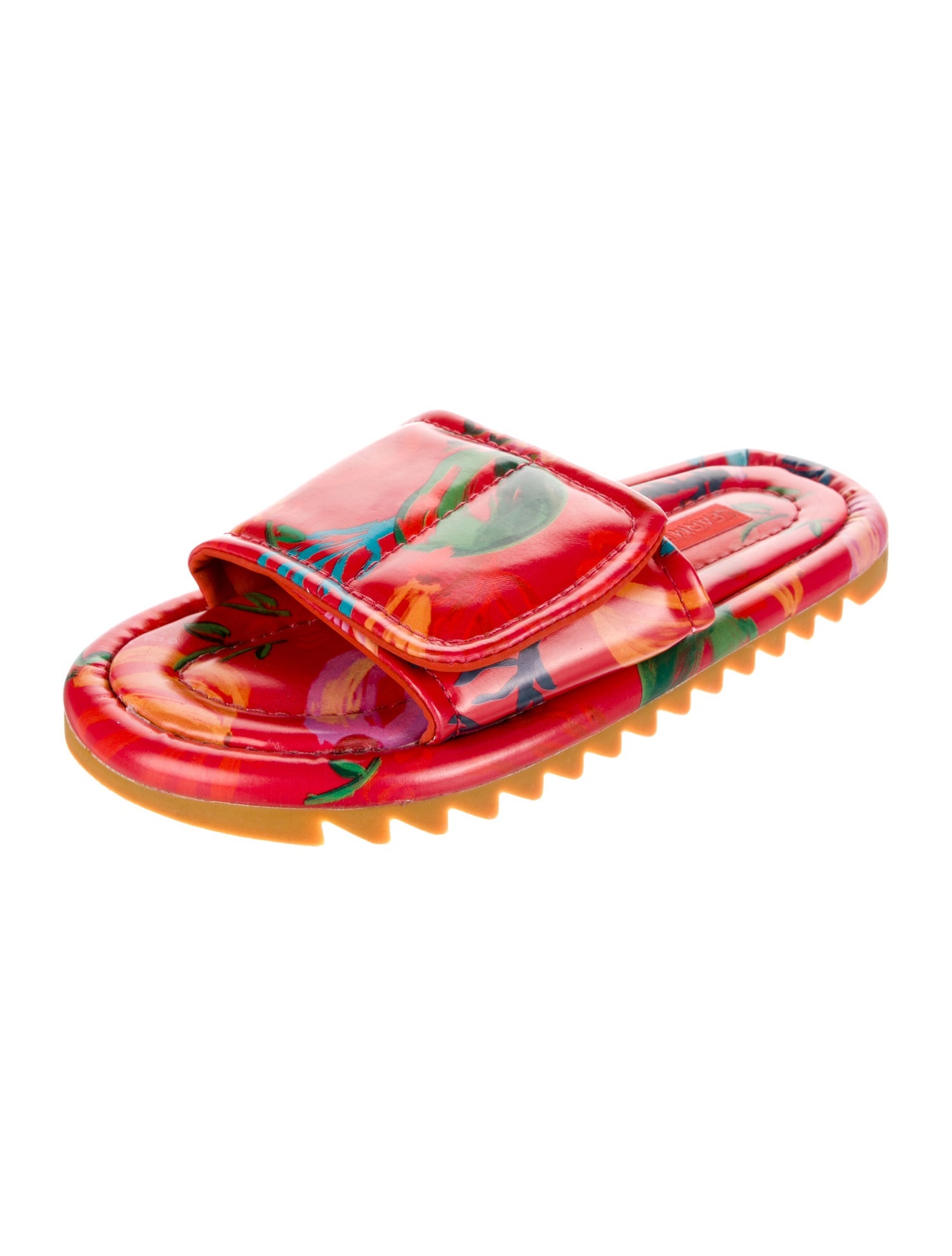 Farm Rio Leather Printed Slides