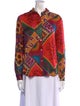 Farm Rio Printed Long Sleeve Button-Up Top