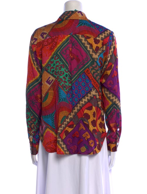 Farm Rio Printed Long Sleeve Button-Up Top