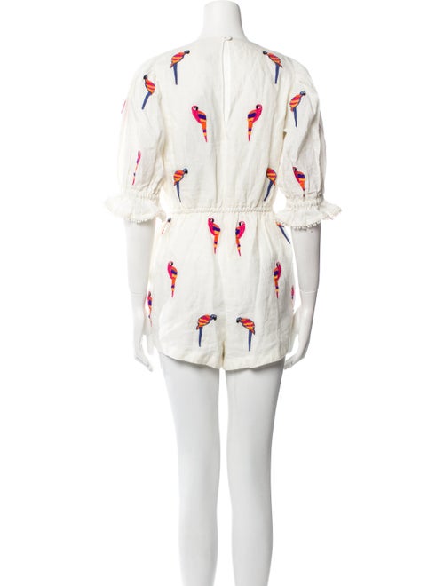 Farm Rio Linen Patterned Romper