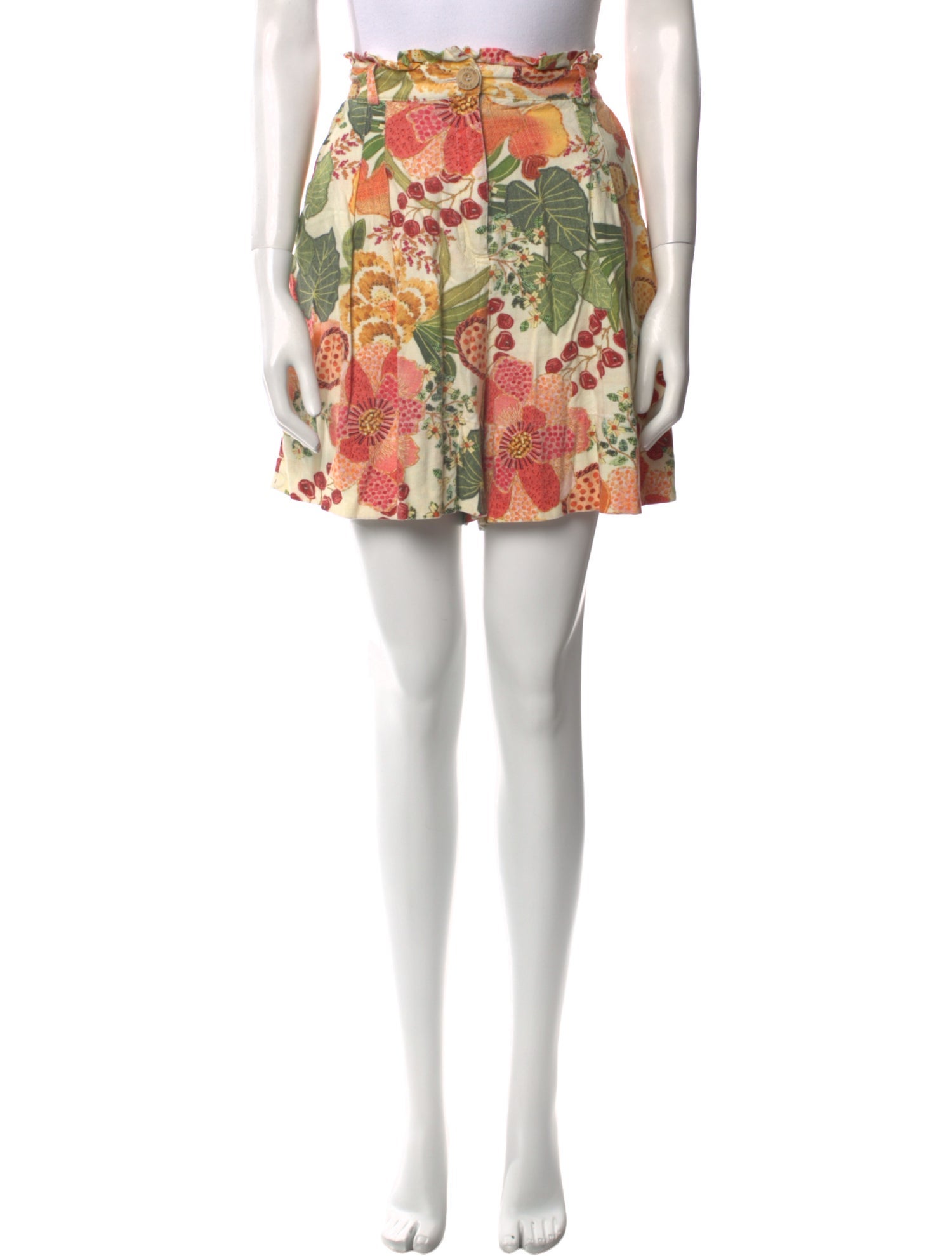 Farm Rio Floral Print Mini Shorts