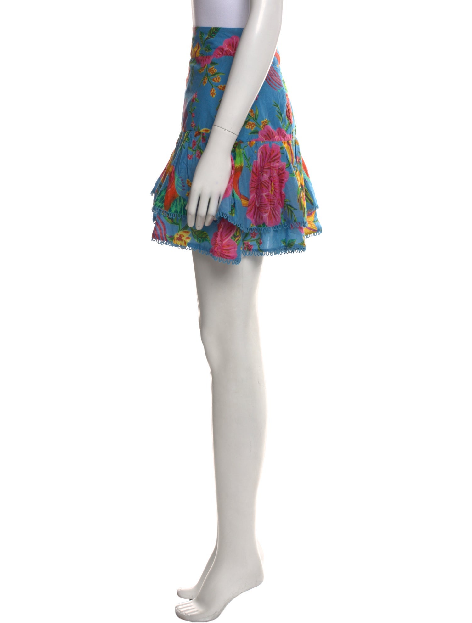Farm Rio Floral Print Mini Skirt w/ Tags