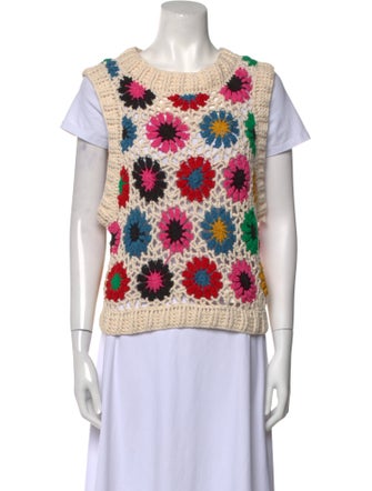 Farm Rio Patterned Crew Neck Sweater