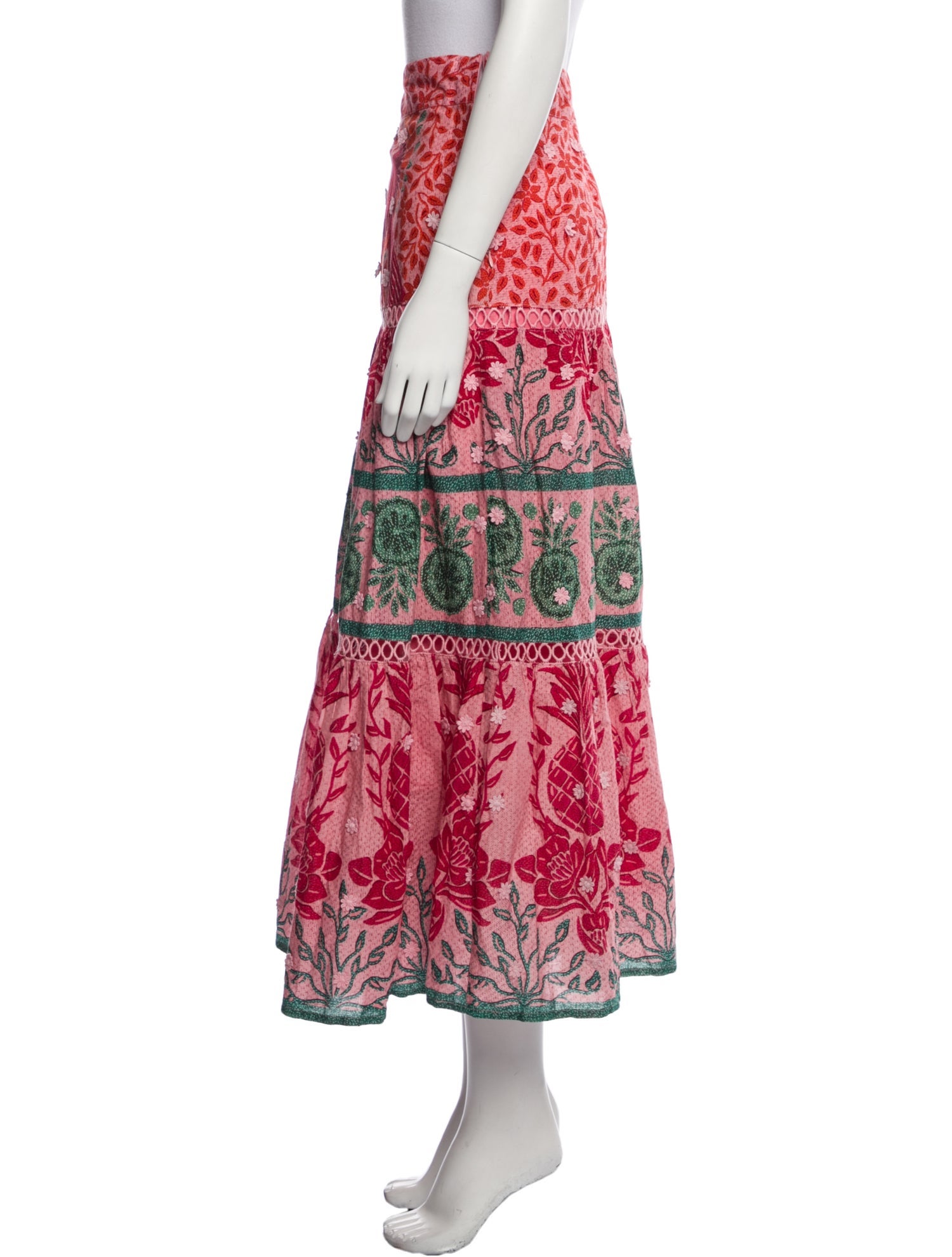 Farm Rio Printed Midi Length Skirt