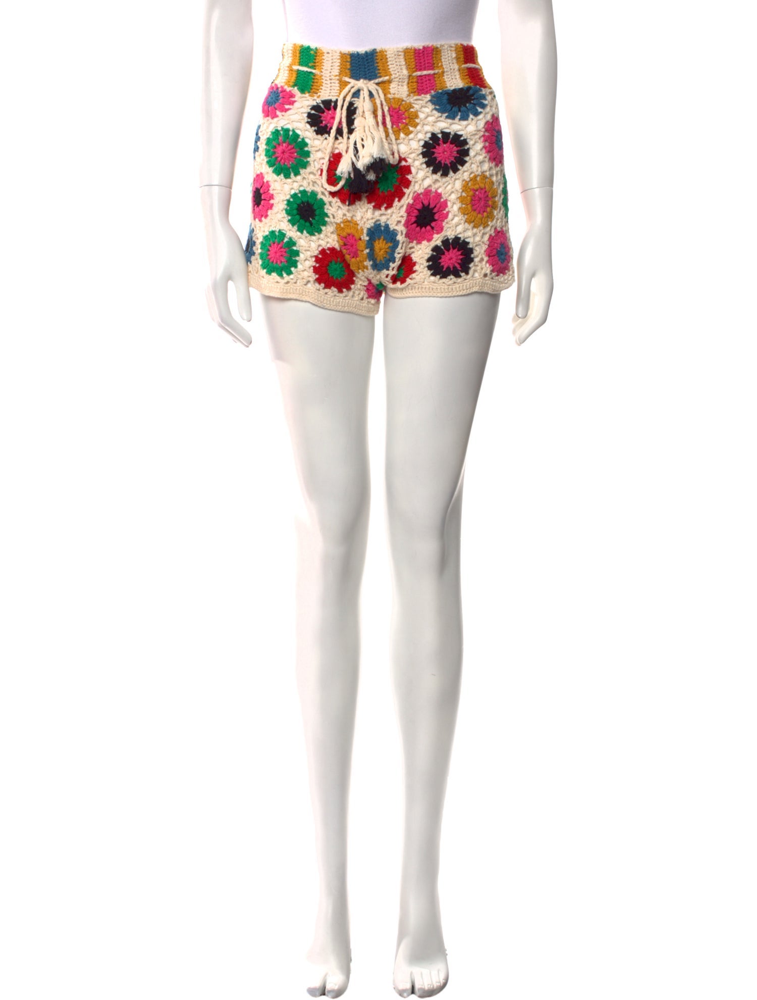 Farm Rio Lace Pattern Mini Shorts