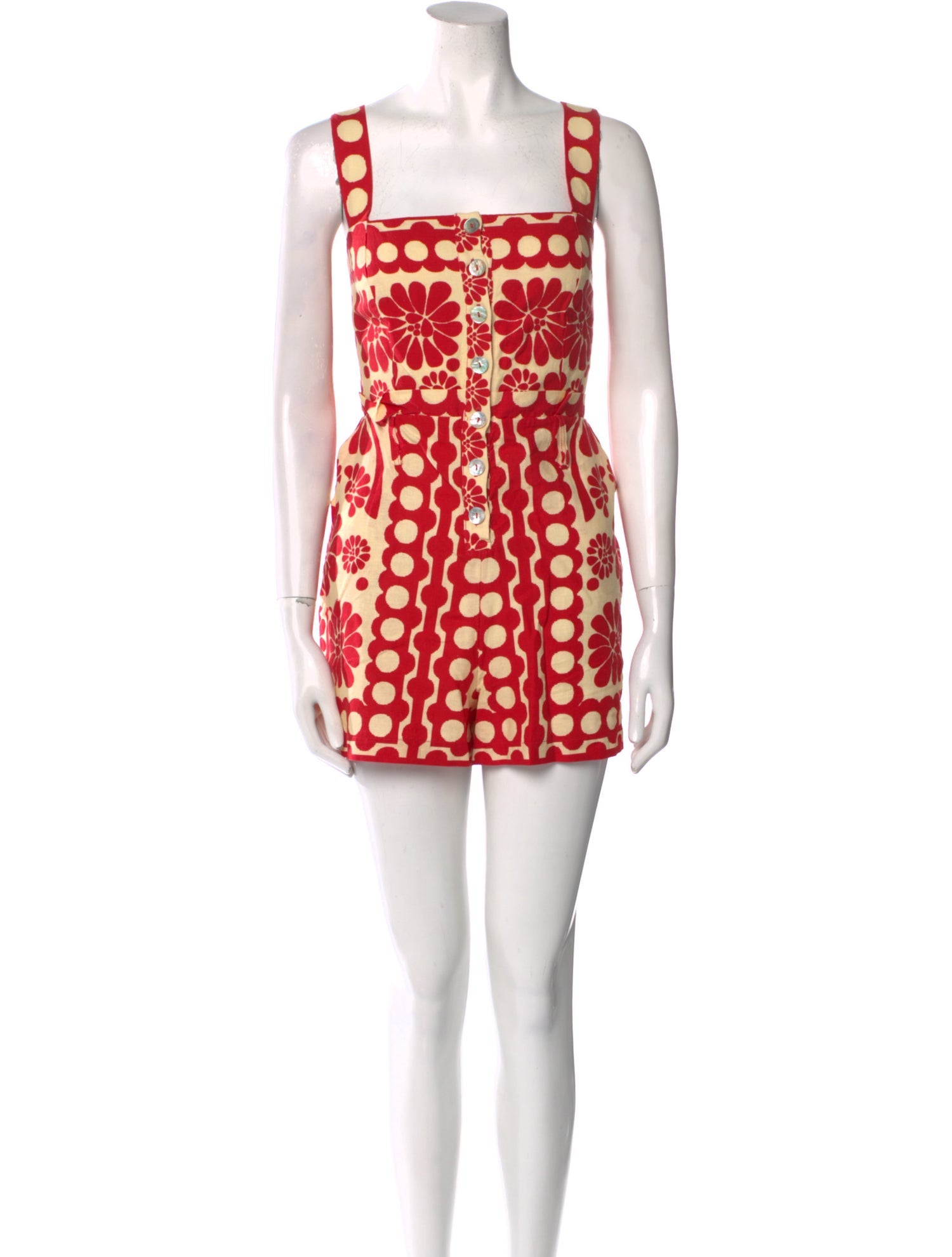 Farm Rio Linen Printed Romper